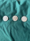 1964 50C Kennedy Half Dollar, Lot of 3, 90% Silver