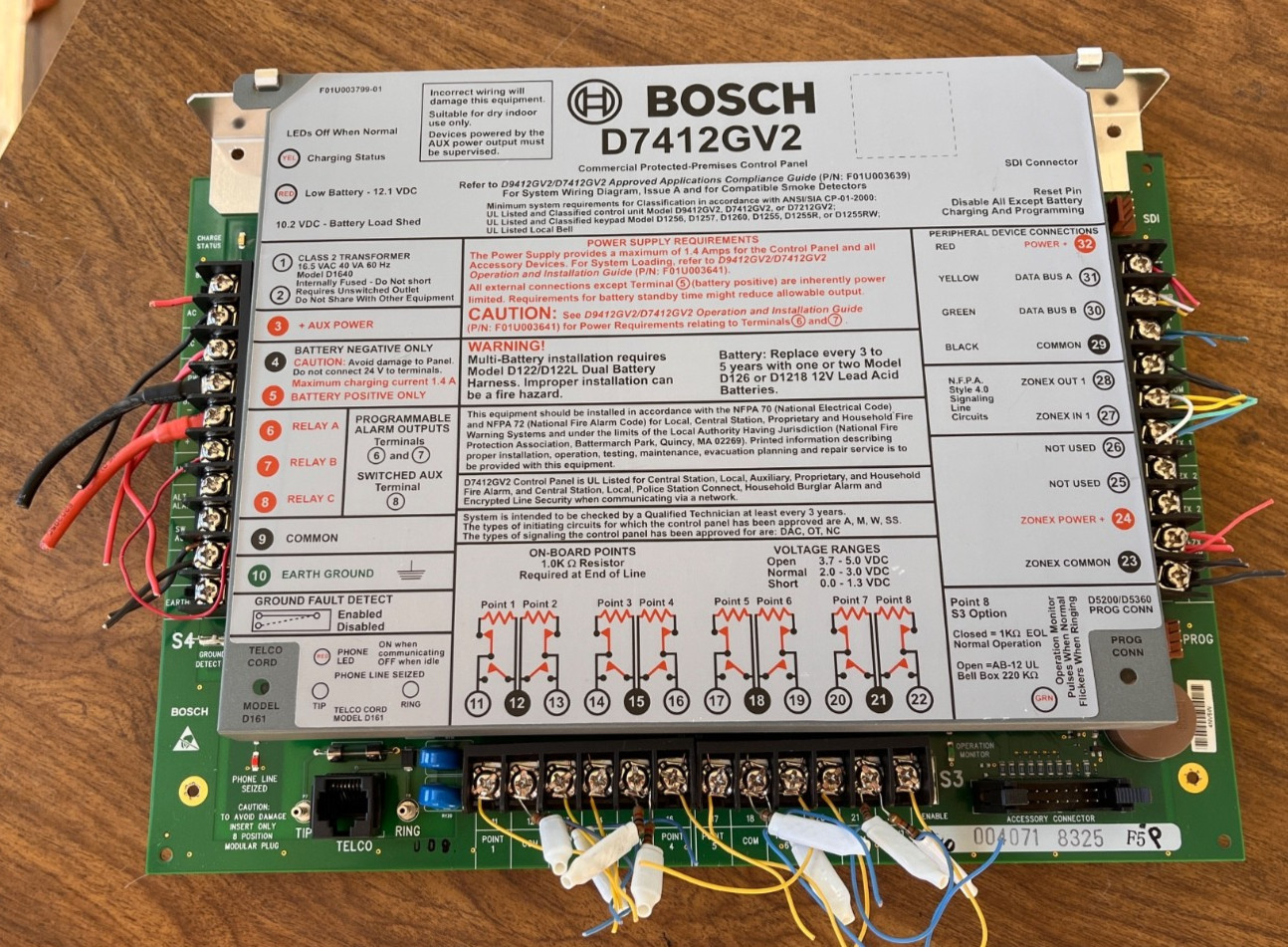 Bosch D7412GV2 Commercial Intrusion Alarm Control Panel Communicator System