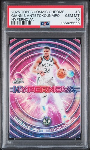 2025 TOPPS COSMIC CHROME HYPERNOVA #3 GIANNIS ANTETOKOUNMPO PSA 10