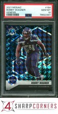 2021 PANINI MOSAIC GENESIS PRIZM #184 BOBBY WAGNER PSA 10