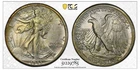 1943-D WALKING LIBERTY SILVER HALF DOLLAR GRADED PCGS AU55 TONED