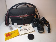Minolta Maxxum 7000 35mm Film Camera Bundle Lens, Manual, Bag NOT Tested Parts