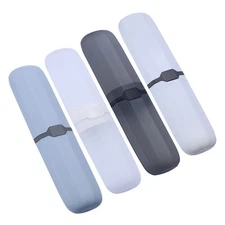 4 PCS Tooth Brush Case Portable Travel Toothbrush Container Holder for