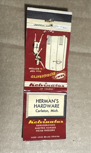 Kelvinator Refrigerators Advertising Matchbook Cover no matches - Picture 2 of 4