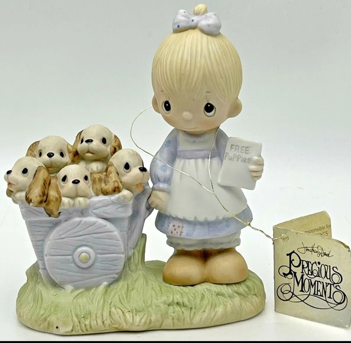 Precious Moments God Loveth a Cheerful Giver Free Puppies Sign
