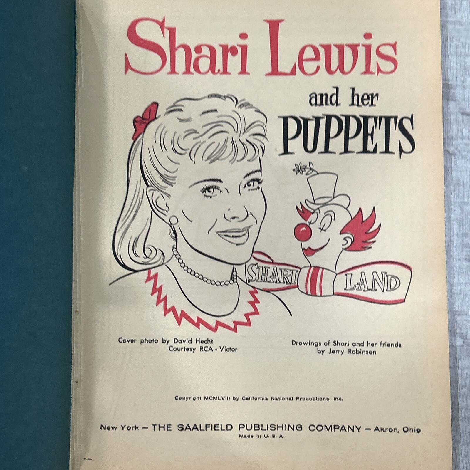 VTG SHARI LEWIS VENTRILOQUIST Her Puppets 1958 Coloring Book Unused Rare USA eBay