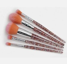 SLMISSGLAM Rainbow Luxe Stay Sparkly Glitter 5 Piece Makeup Brush Set