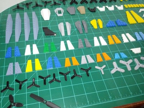 100 piece set Lego Propellers Wedges Technic Transportation Star Wars Spaceship - Picture 22 of 24
