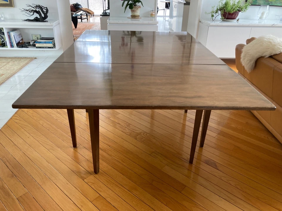 Mesa de comedor Kittinger Williamsburg estilo caoba hojas caídas Foto 3 de 4