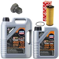 MotoröL Filter Set 4210 0W-30 Liqui Moly 6 Liter + Schraube FüR Audi A4 2.5 TDI