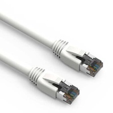 3Ft CAT8 S/FTP Ethernet Network Cable White 24AWG