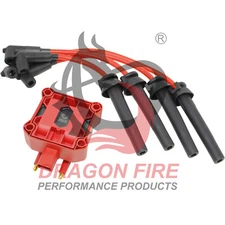DRAGON FIRE Power Pack Performance Coil and Low Ohm Wires For 03-08 Mini Cooper