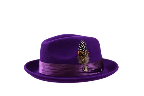 Callanan Chapeau Preta Porter Women\'s OS Purple Wool Feathers Fedora Hat Callanan Chapeau Preta Porter Women main image 2