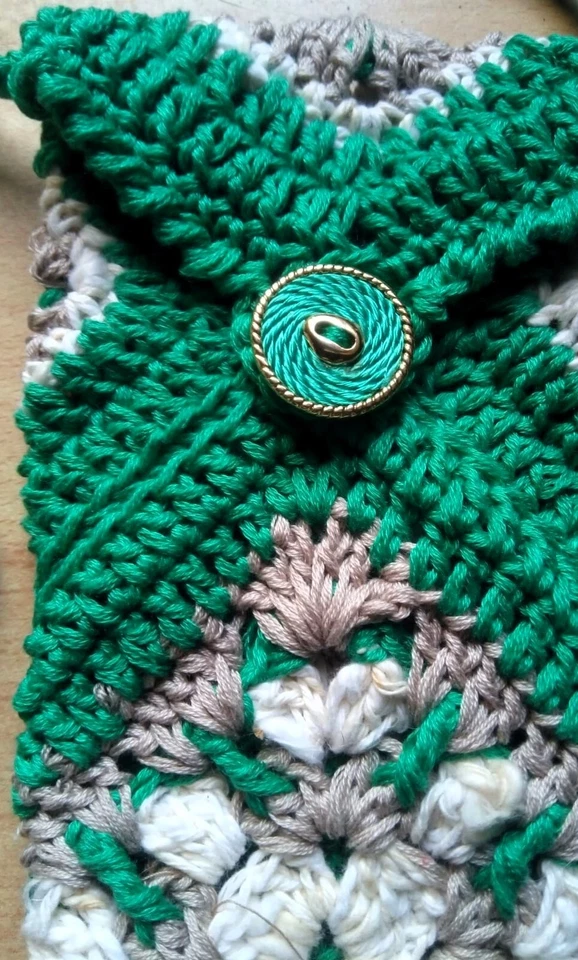 originale femminile CUSTODIA handmade granny Portacellulare a Tracolla -da Collo - Immagine 3 di 3