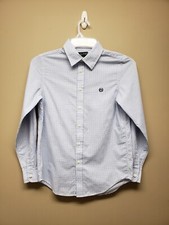 LAUREN Ralph Lauren Boys 18 Shirt Blue White Plaid Long Sleeve Button Down XL