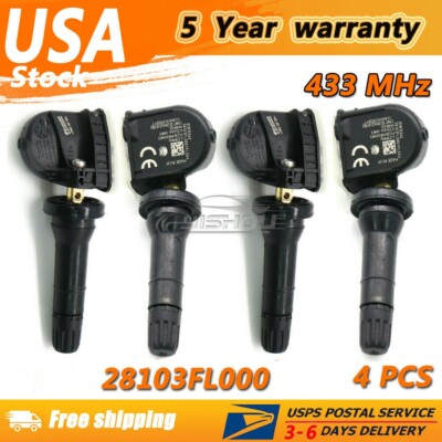 #ad *NEW* Set 4 28103FL000 TPMS Tire Pressure Sensor For Subaru Impreza Crosstrek $29.45