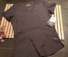 Women's Adar Pro Scrub Top, Tailored Fit XXS Pewter NWT