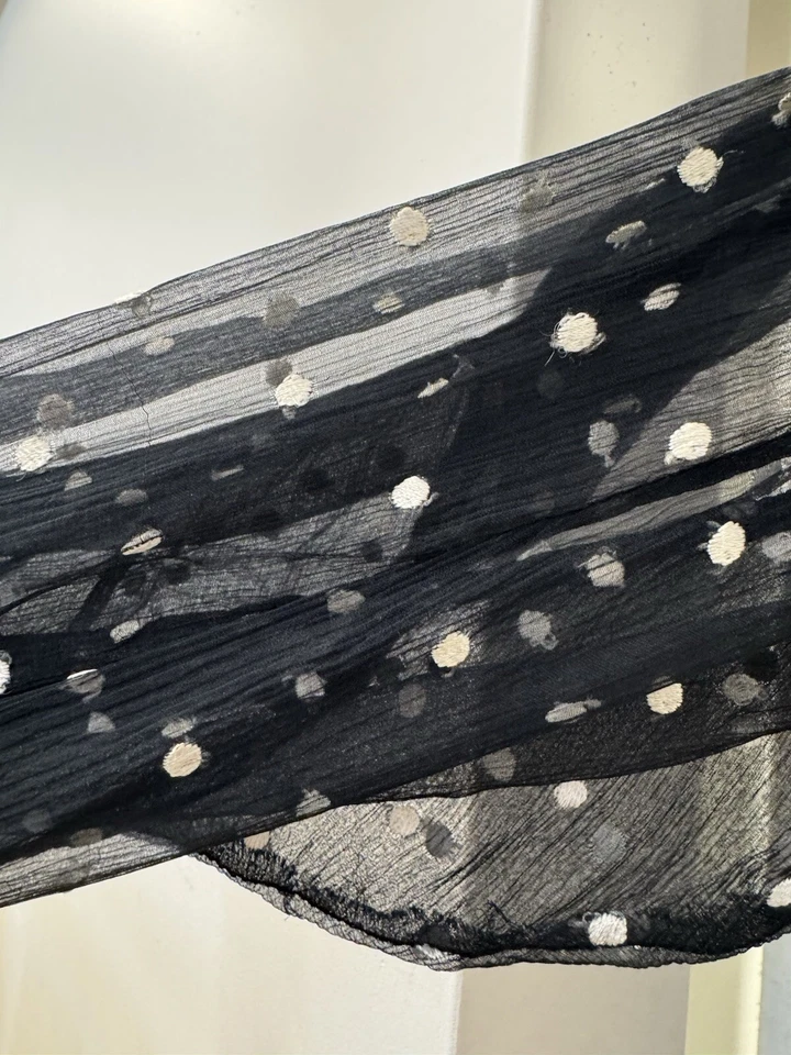 ZIMMERMANN Black White Polkadot Silk Romper Play suit Longsleeve Size 0 AU 6-8 - image 3 of 4