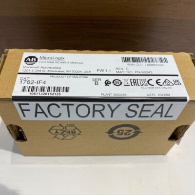 1 Stück Neu Factory Sealed 1762-IF4 Ser B MicroLogix Analog Input Module 1762IF4
