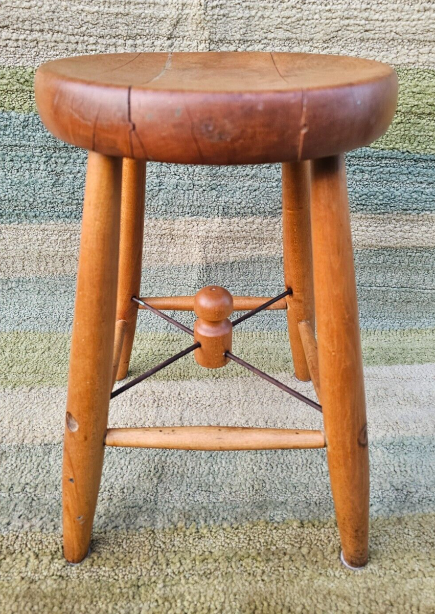 Vintage Military US Munising 1949 Stool Barracks/Lineman