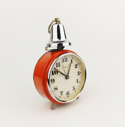 RARO Reloj Despertador Campana Única Vintage Años 70 PRIM Checoslovaquia Reloj de Mesa Escritorio - Imagen 2 de 4