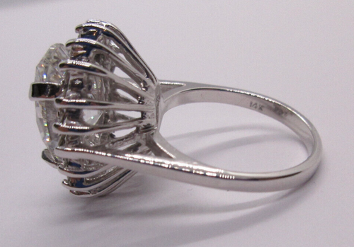 IGI CERTIFIED 14K Gold Engagement Ring Center Lab Grown Diamond=5.57 G-VVS2 - Picture 5 of 14