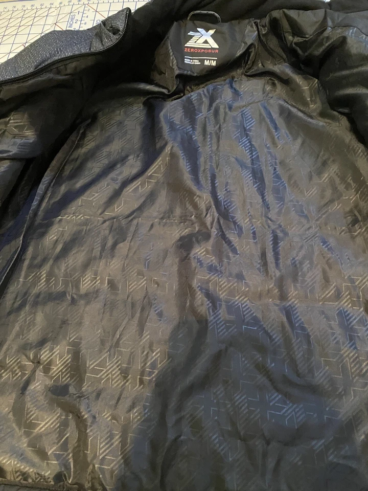 CHAQUETA ACOLCHADA ZEROXPOSUR - NUEVA Con Etiquetas - Q82650 Talla M CORCHO NEGRO Foto 3 de 4