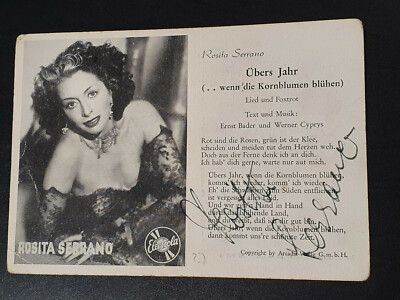 Rosita Serrano Electrola Autogrammkarte Original Signiert Autogramm