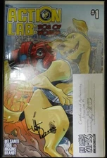 ACTION LAB DOG OF WONDER 1 SUMMIT VARIANT COMIC SIGNED VITO DELSANTE 2015 VF/NM