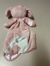 Baby Gund Pink/White Plush Lovey Spunky Dog, EUC