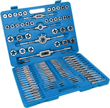 110 PCS Metric Tap and Die Set, M2-M18 Rethreading Kit for Making Screw Threads