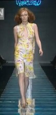 GIANNI VERSACE VINTAGE SEXY SS 2000 CUTOUT DRESS SZ 40