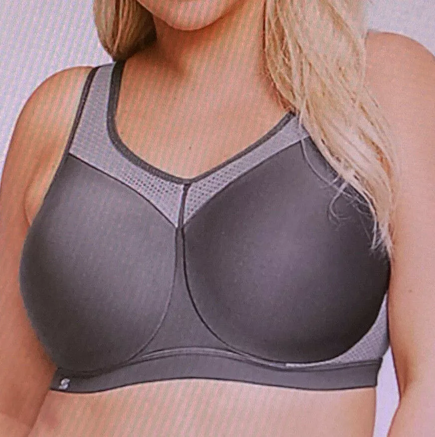 NWOT GLAMORISE GRAY 34DD 36DD 38F/DDD FULL FIGURE HIGH IMPACT UW