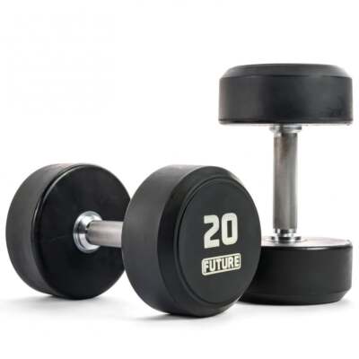 Brand New Future 20kg Premium Rubber Dumbbell Set