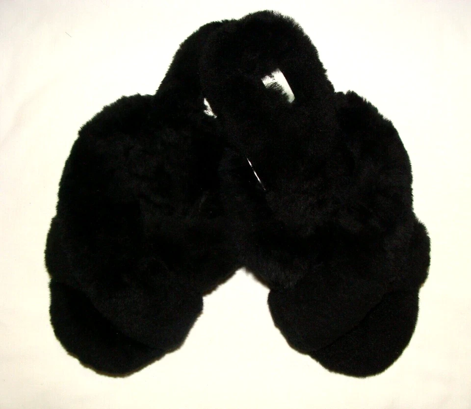 Patricia Green Mt. Hood Genuine Black Shearling Slippers!  Size 10 NWOT!  $89.00 - Image 2 of 4