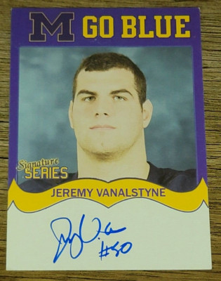 TK Legacy Michigan Wolverines MGB143 Jeremy Vanalstyne Autograph