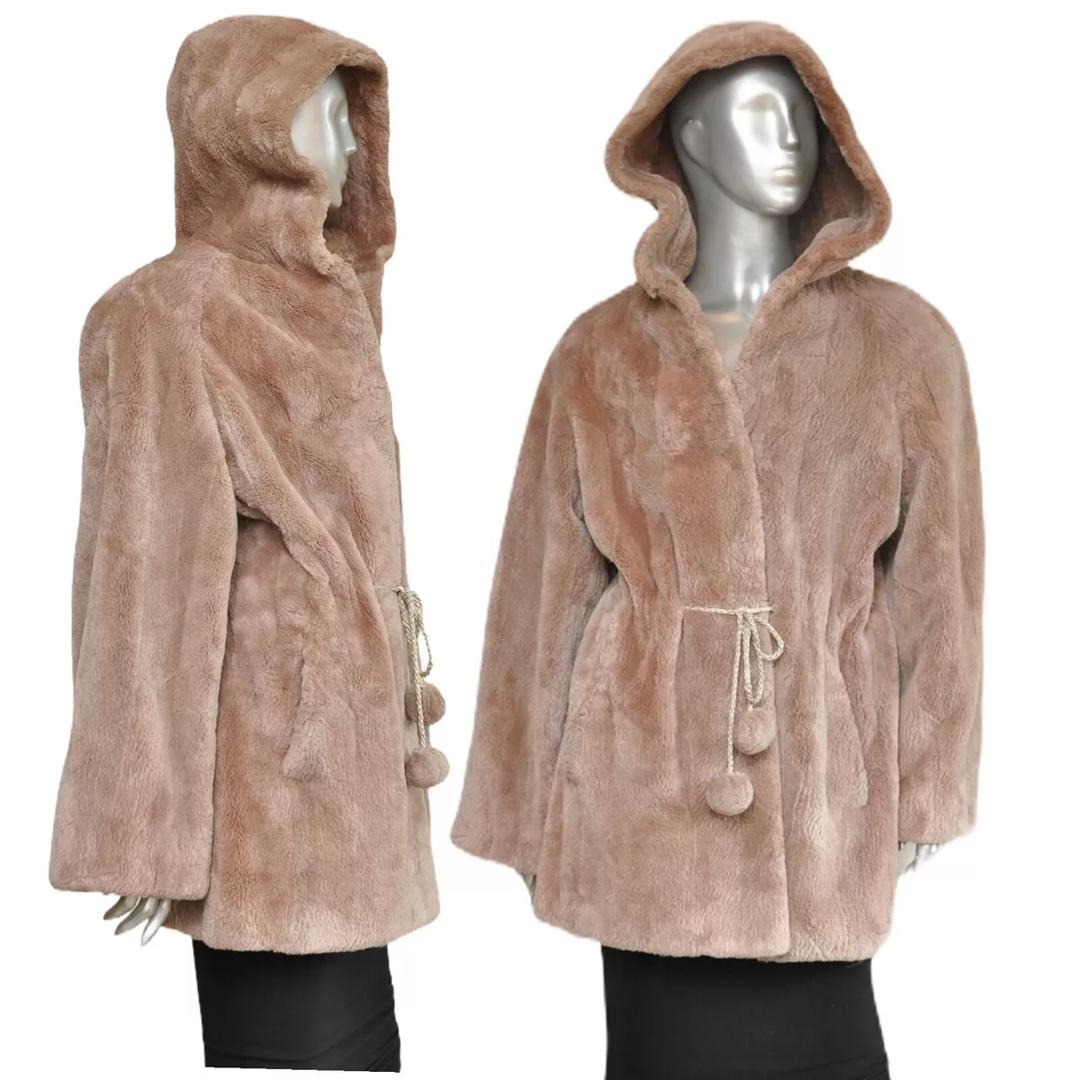 Blush pink faux fur hotsell jacket