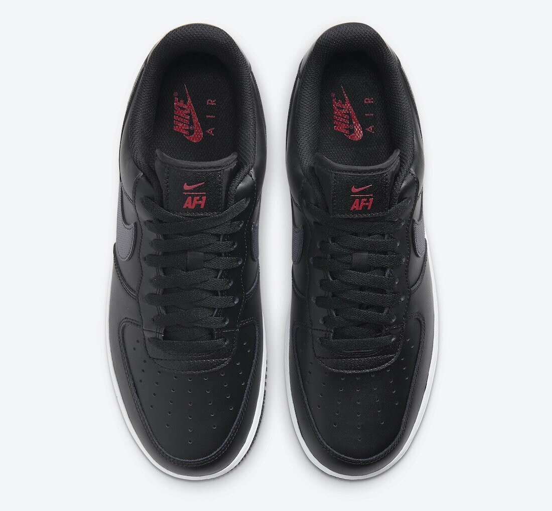 nike air force stitch black