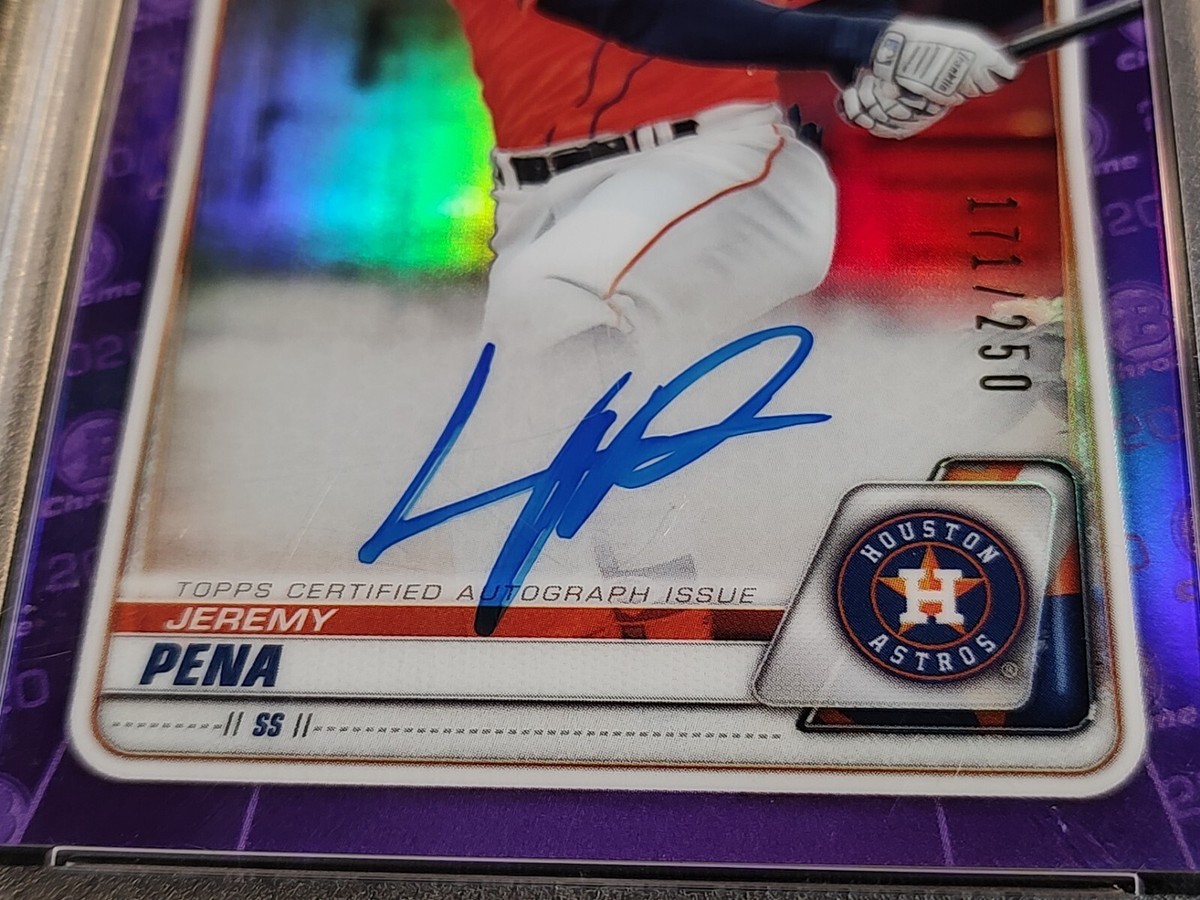 PSA 9 RC AUTO /250 JEREMY PENA 🚨PURPLE REFRACTOR ROOKIE ⚡2020