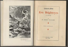 ERIC BRIGHTEYES H RIDER HAGGARD WITH FRONTISPIECE P F COLLIER & SON HARDCOVER