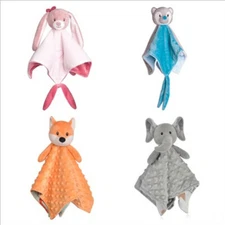 Boritar Baby Security Blanket with Lovely Animal Pattern Backing Various