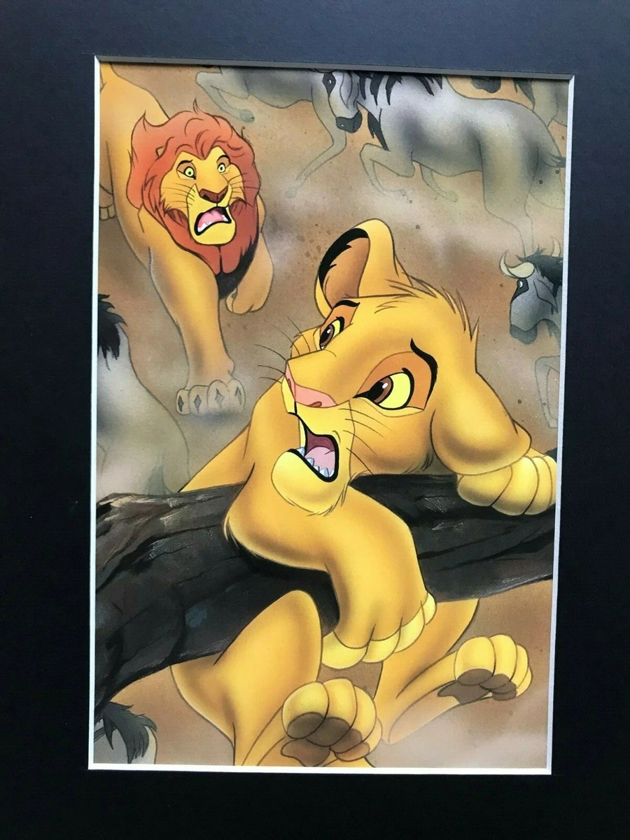 MUFASA & SIMBA~LION KING~A WILDEBEEST STAMPEDE ~8 x 10 Mat Print~  VILLAIN~NEW | eBay
