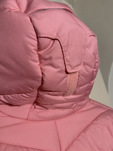 Columbia Girls Pink Winter Hooded Puffer Coat Full Zipper Pockets Large 14-16 - Picture 6 of 8