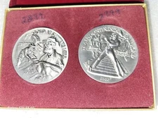 2 Wittnauer Longines Symphonette Pewter Coins & Case Sutters Mill Trans Railroad