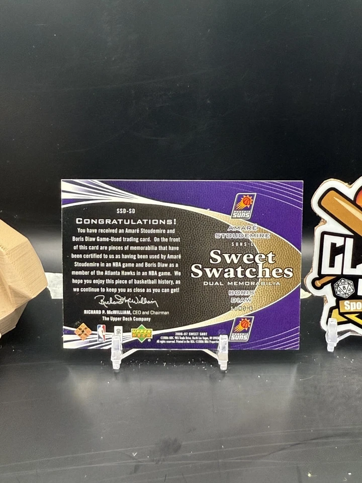 Двойные нашивки Amare Stoudmire Boris Diaw 2006-07 Sweet Shot /25 Suns (CBR) - Изображение 2 из 2