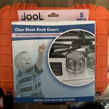 5 Clear Stove Knob Covers By Jool Baby Products NEW Infant Child Safety