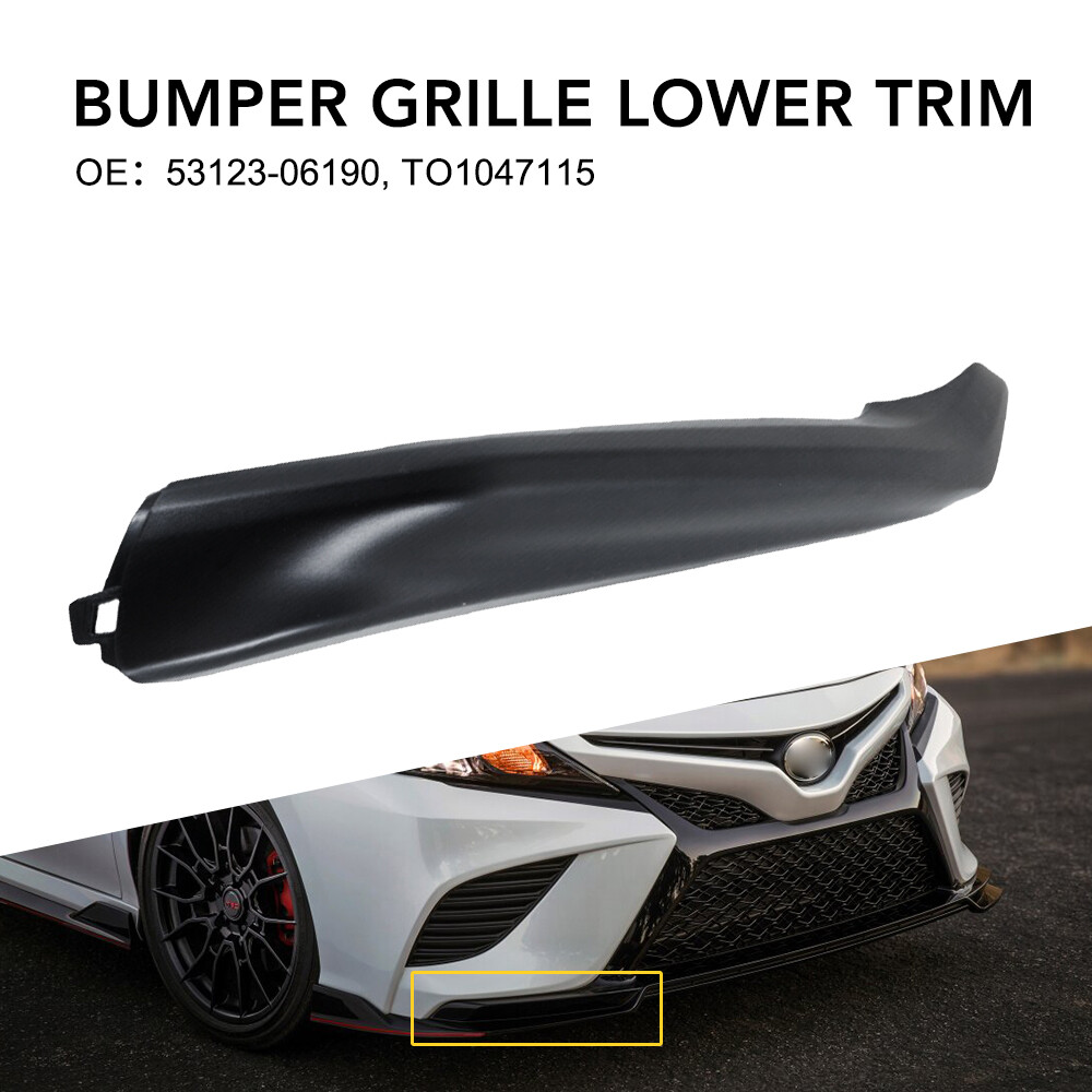 Fit 21-23 Toyota Camry XSE SE Front Bumper Side Lower Trim Right Glossy black M