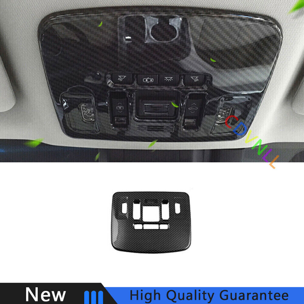 For Toyota Camry 2018-2022 Carbon Fiber Front Reading Light Lamp Cover Trim 1*
