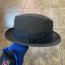 Vintage Royal De Luxe Stetson Rhodes Portland Fedora Hat 6 7/8 1940s