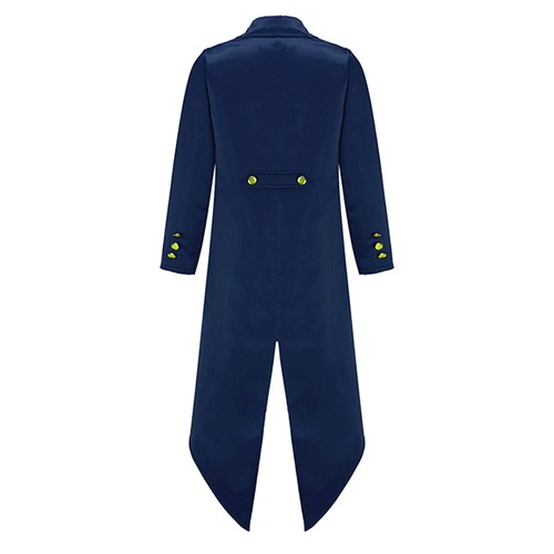 Unisex Kids Tailcoat Steampunk Overcoat Boys Jacket Vampire Gold Buttons Retro - Picture 31 of 42